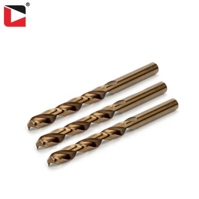 China Din338 stainless steel fully ground hss straight shank twist drill bits for sale