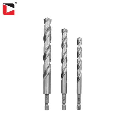 China Stainless steel 1-13mm HSS-G hex shank hss drill bit twist drill for sale