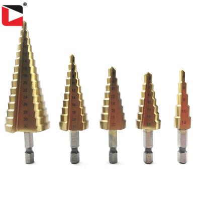 China China Aluminum Step Hex Shank Titanium Step Drill Bit For Metal Drilling for sale