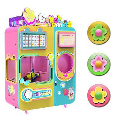 China Hotel Subway Station Shopping Mall 132 Sort Models Toppiong Water Function Commercial Automatic Cotton Candy Machine for sale