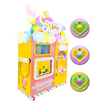 China Hotel Subway Station Shopping Mall 144 Kind Models Fully Automation Sugar Floss Vertical Commercial Cotton Candy Machine For Sale for sale