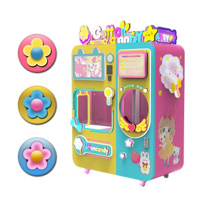 China Hotel Subway Station Shopping Mall 132 Kind Models Fully Automation Sugar Flower Make Vending Commercial Cotton Candy Silk Machine for sale