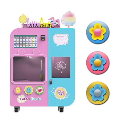 China Kind of Hotel Subway Station Shopping Mall 48 Models Fully Automatic Sugar Cotton Candy Vending Machine Robot for sale