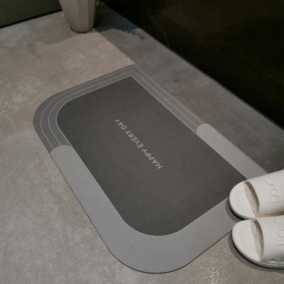 China Durable Anti Slip Washable Bathroom Mat Diatomite Floor Mat for sale