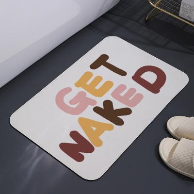 China Viable Get Diatomite Bare Floor Mat High Quick Dry Bathmat For Bathroom for sale