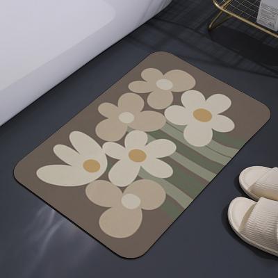 China Incredibly Sustainable Diatomite Mat Quick Dry Floor Mat Absorbent Bathroom Door Mat for sale