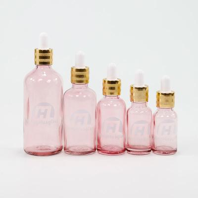 China Luxury Fashion Cosmetic Rose Essential Oil Bottle Glass Bottle Suppliers With Dropperer for sale