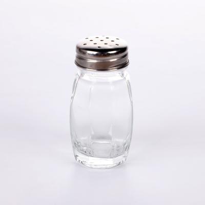 China Viable Round Spice Jar Wire Container Seasoning Glass Spice Bottles With Shaker for sale