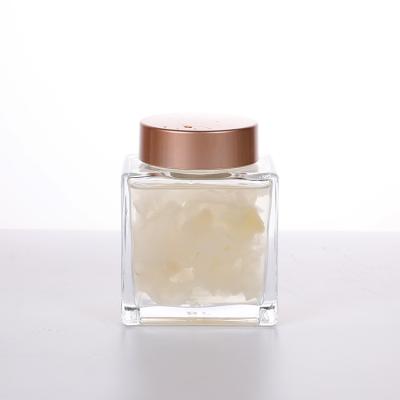 China Simplicity 100ml Square Honey Jam Sauce Jar Storage Clear Glass Bird's Nest Bottles for sale