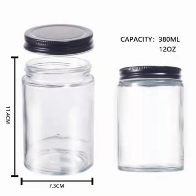 China 4oz7oz10oz Cosmetic Glass Food Storage Containers Glass Round Jar With Caps For Jam Spice for sale