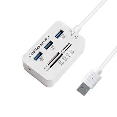 China Portable Mobile Devices .Desk Computer All In One USB 2.0 Hub 3 Ports With USB Hub 2.0 Card Reader Combo 480Mbps For MS/M2/SD/MMC/TF For Computer Card Reader pc laptop for sale