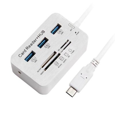 China High quality mobile devices .desk computer usb hub usb2.0 combo card reader for sale