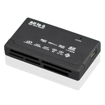 China IUSB Pro 6 in 1 Mini Multi Card Reader SD XD MMC MS USB CF USB Memory Card Reader silver and black color for sale