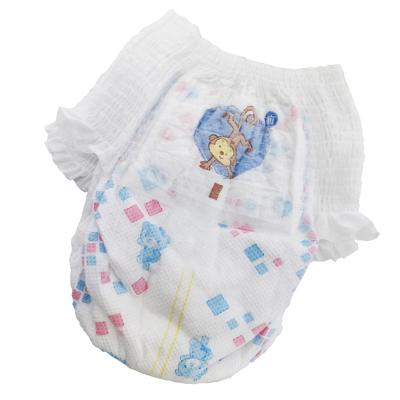 China Printed baby pull up panties diaper with ultra thick cover high quality 4 pieces made in China for sale