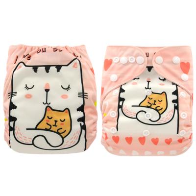 China Custom Printed Charcoal Baby Cloth Washable Bamboo Diaper Pants Reusable Diaper Baby Pants for sale