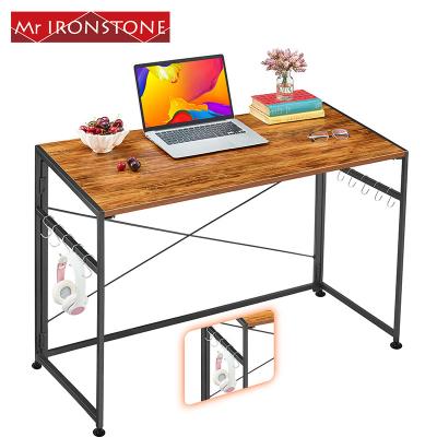 China Factory 39.4inch Vintage Foldable Vintage Office Table Study Small Computer Desk Modern Simple Folding Foldable Desk For Home for sale