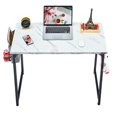 China MR Simple Home Simple White Computer Desk Table Iron Simple Wood Metal Desk for sale