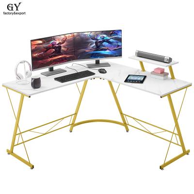 China Modern L Shaped Metal and Wooden Gaming Wall Corner L Shaped Amazon Hot Selling Computer Desks Computer Desks Game Table 50.8inch for sale