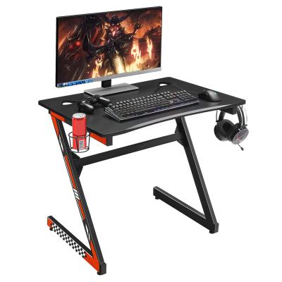 China Best Carbon Fiber Amazon Factory 31.5inch Outdoor Desk Z Shaped Computer Desk PC Game Table Metal and Small Wooden Gaming Desk for sale