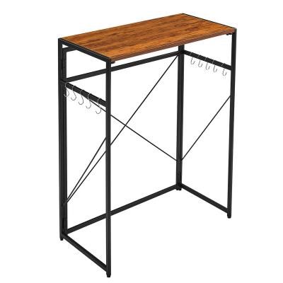 China Small Metal Elevated Easy Assembly Computer Desk Table Folding Folding Bar Table For Bar Dining Cafe Kitchen Foldable Desk for sale