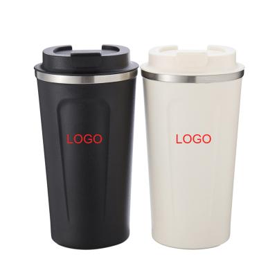 China PORTABLE double wall vacuum insulated stainless steel reusable coffee cup for hot and cold water coffee and tea with lid BPA FREE for sale