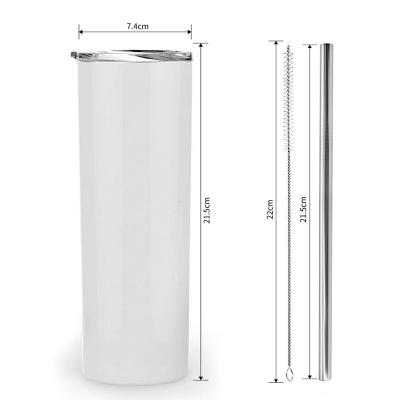 China PORTABLE Sublimation Blanks 20oz Tumbler Stainless Steel Double Wall Vacuum Insulated Slim Straight Coffee Mug Tumbler for sale