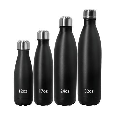 China Business 500ml 750ml 1000ml Double Wall Stainless Steel Water Bottle Vacuum Cola Shape Water Bottle for sale