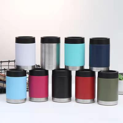 China Wholesale PORTABLE factory wall stainless steel 12oz 16oz beer cooler double tumbler can cooler custom logo for sale