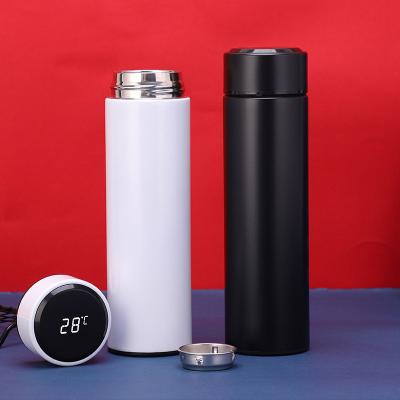 China PORTABLE 304 Stainless Steel Smart Water Bottle Double Wall Led Temperature Display Stainless Steel Vacuum Flask Can Be Customized Logo for sale