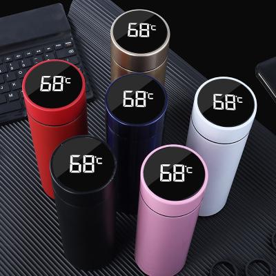 China PORTABLE Thermoses Cup 304 Stainless Steel Smart Upright Temperature Cup Water Thermometer Custom Logo Te koop