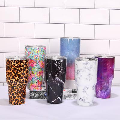 China Amazon Dyed And Printed Lacquer Viable New Stainless Steel Car Rocker Insulation Cold Beer Mug for sale