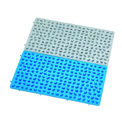 China New Design Two-Tone Gray Foot Scrubber Rubber-Like Stimulator Blue Foot Massager Pad for sale