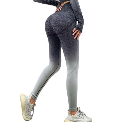 China Anti-static Women's Workout Leggings Sexy Gym Women's Workout Sportswear Seamless Yoga Pants for sale