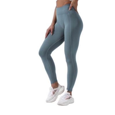 China New Fashion Anti-Wrinkle Seamless Solid Color High Waist Seamless Leggings Women Yoga Fitness Tight Pants for sale