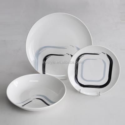 China Sustainable 18pcs china dinner set with decal, 18pcs china dinnerware set, 3pcs china dinnerware set for sale