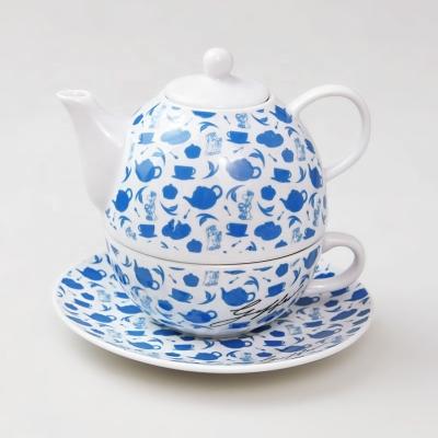 China Viable ceramic tea for one set with saucer teapot tea cup for sale