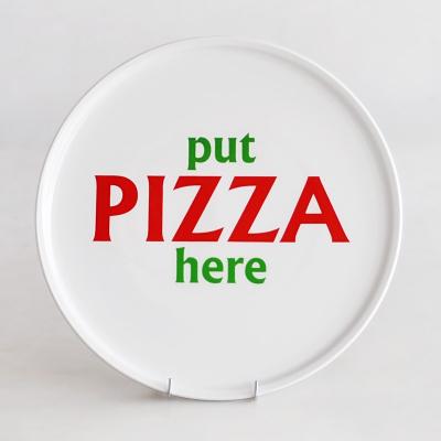 China Platos viable en forma de pizza, Para de platos pizza pizza platter, 10.5 inch keramische pizza plaat for sale