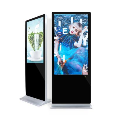 China Indoor 55 Inch Standing LCD Interactive Digital Signage With CMS Software For Advertising Remote Control for sale