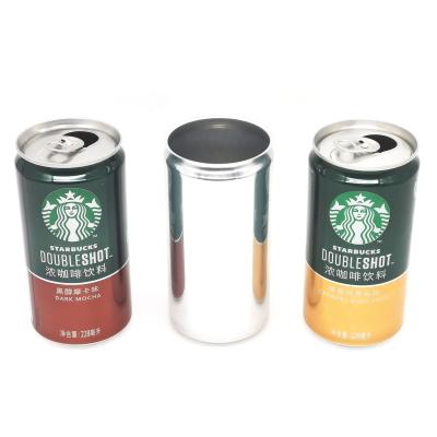 China 250ml Material Smooth Cans Aluminum Beverage Cans Eco - Friendly With Soe Lids For Coffee Drinks for sale