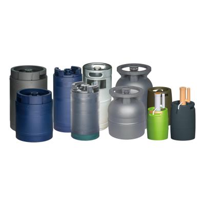 China Eco-friendly Reusable and One Way Mini Plastic Beer Kegs for Craft Beer Juice Carbonated Drinks for sale