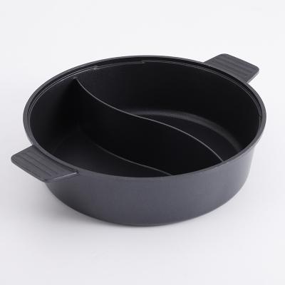 China Sustainable Uncoated Cast Iron Pot Hotel Restaurant Pot Tangerine Duck Pot Small Non Stick Hot Pan for sale