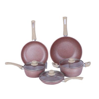 China Sustainable Non-Stick Forged Aluminum Cookware Set Cooking Pots And Pans for sale