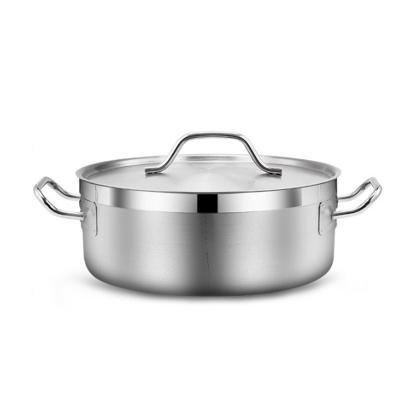 China Sustainable Stainless Steel Pot Pan With Glass Lid Stay Cool Handles Nonstick Outdoor Small Soup Pot Cooking for sale