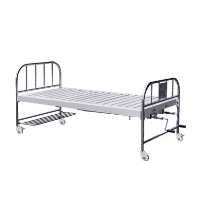 China Hospital Furtinure YSHB102 Manual Adjustable Bed Hospital Beds Single Patient Bed With Two-crank for sale