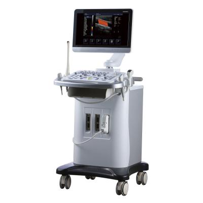 China YSB6000PE Color Doppler Ultrasound Machine System Acrylic Mobile Medical Ultrasound Scanner With Trolley for sale