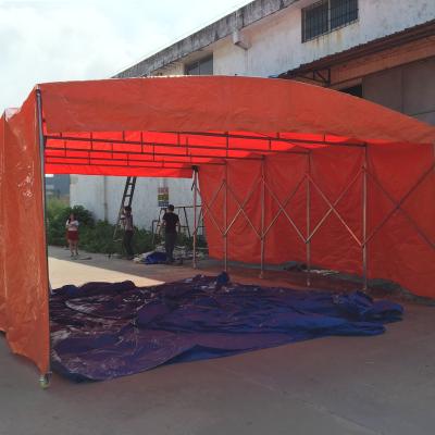 China Portable Easily Customized Large Span Clear Fixable, Retractable Storage Tent Outdoor Folding Car Tent for sale