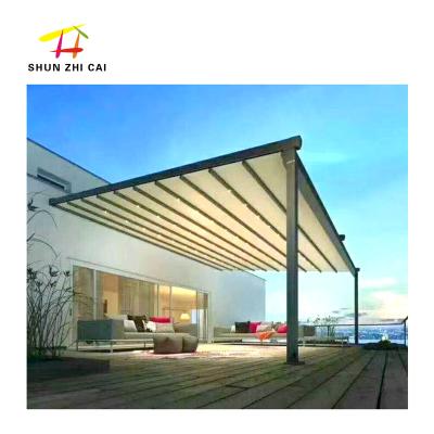 China Easily Assembled Outdoor Factory Hot Selling Aluminum Pergola Electric Remote Control Pergola System For Garden for sale