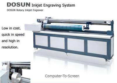 China Textile Industrial Digital Rotary Inkjet Engraver , Computer-to-screen Inkjet Screen Engraving Machine for sale