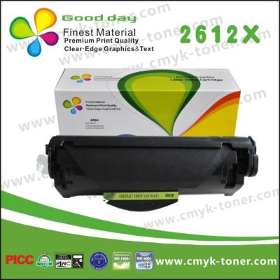 China Q2612X compatible printer black toner cartridge for HP laserJet for sale