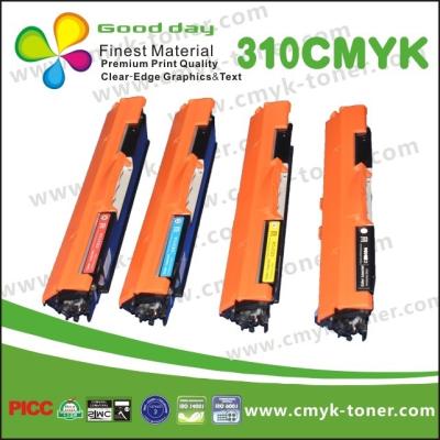 China Color laserjet printer toner cartridge CE310A compatible for hp HP CP1025/175/LBP7010/7018, with chip, customize for sale